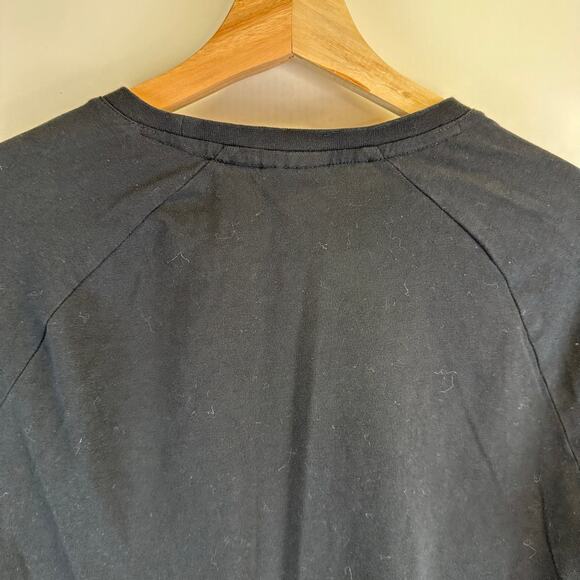 Gymshark Long Sleeve Black Logo Fitted Raglan T Shirt Womens Medium Athleisure - Picture 6 of 12